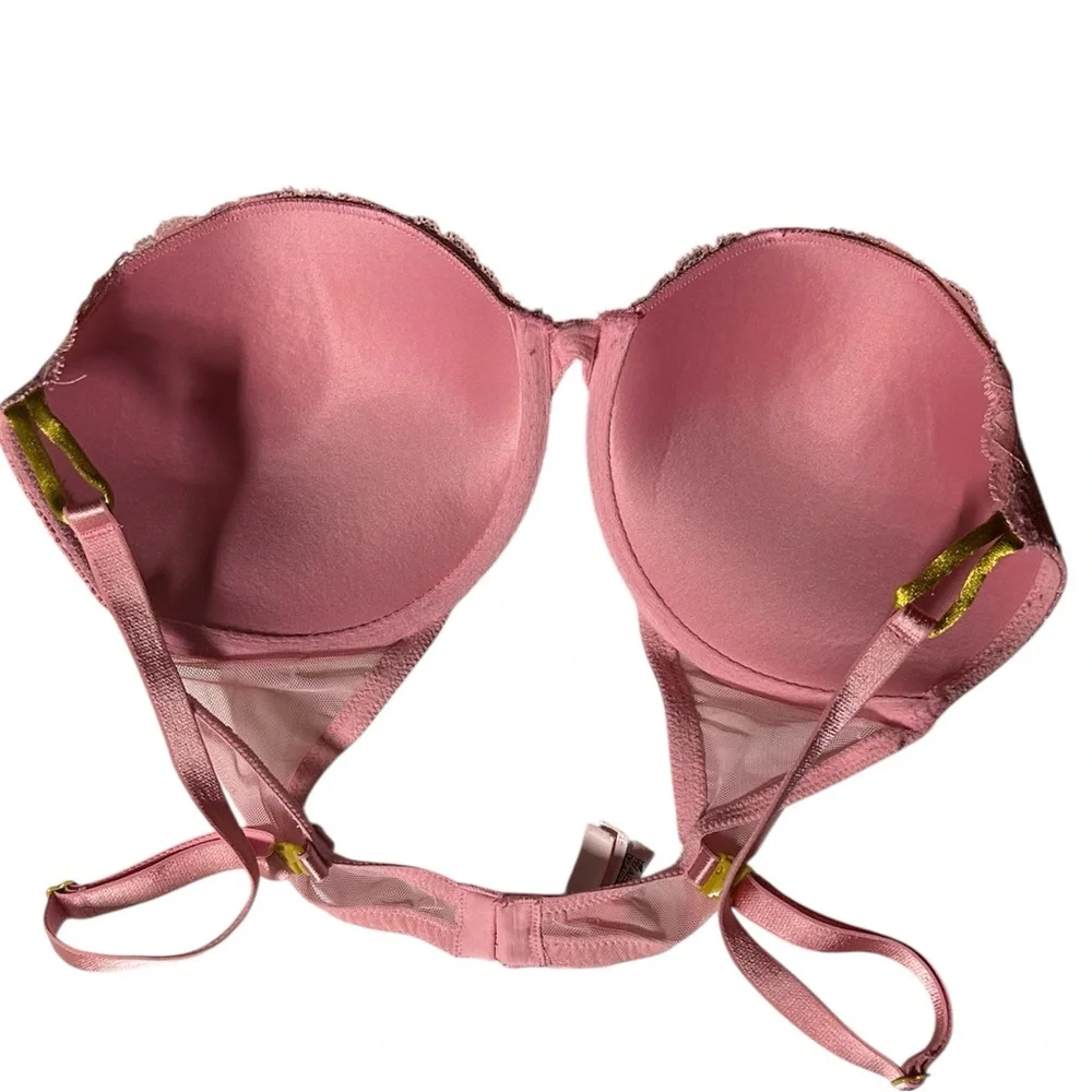 Victoria's Secret Lace Push Up Bra Full-Coverage Pink‎ Size 34 D